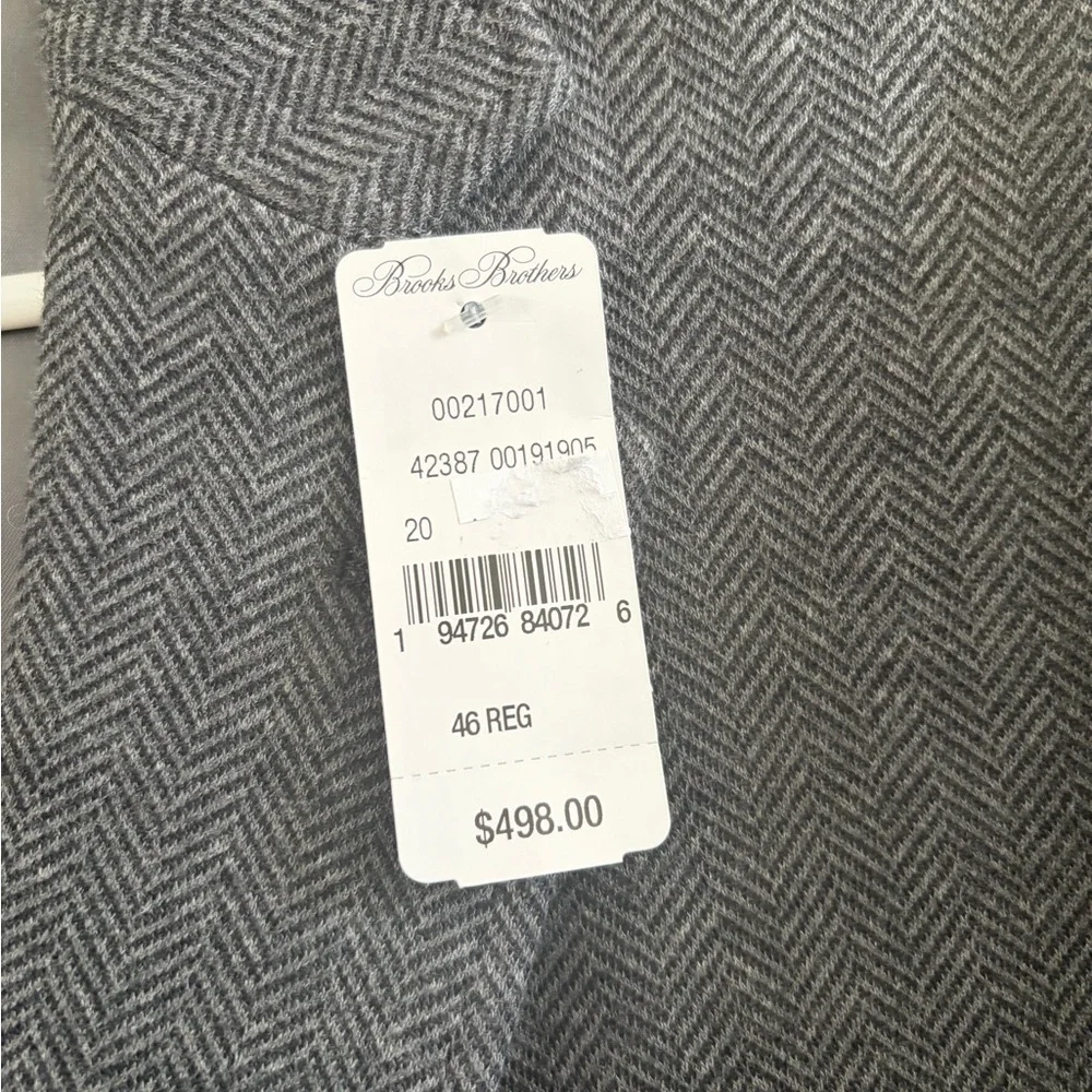 Brooks Brothers Men's Sport Coat Dark Grey Size 46R NWT
